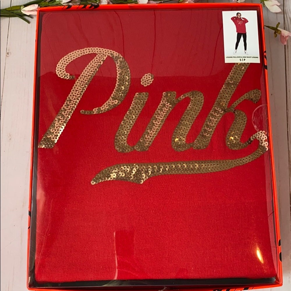 PINK VICTORIA’S SECRET HOODIE PULLOVER & LEGGING